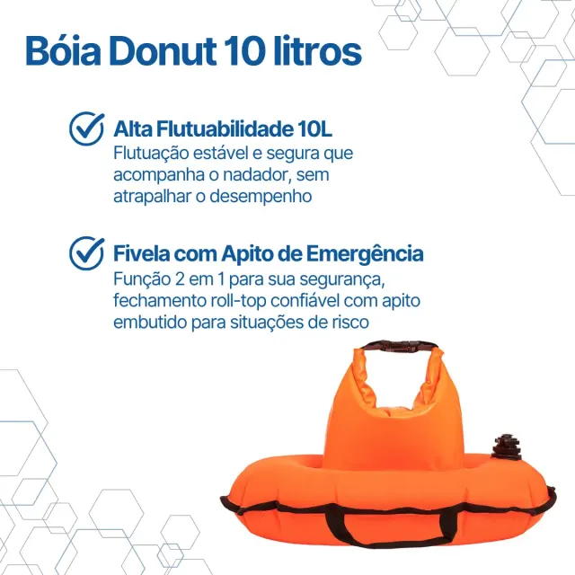 Boia de Natação Donut Aquon 10L · Dry Bag 4L com Acesso Durante o Nado - Imagem 2