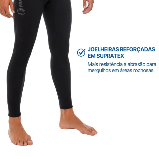 Kit Roupa Fun Dive Rocas 5mm com Colete e Capuz 3mm - Imagem 5