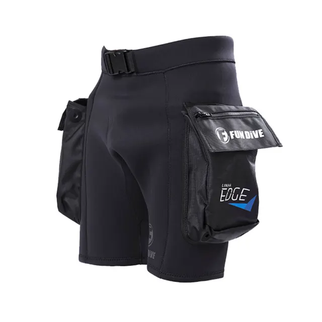 Bermuda de Neoprene 3mm Fun Dive Short-Tek · Mergulho Técnico com Bolsos e D-ring - Imagem 1