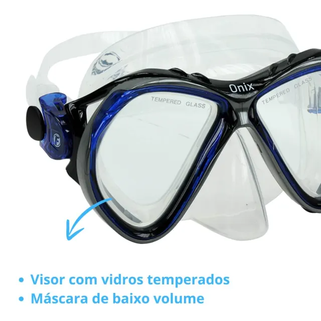 Máscara de Mergulho Onix Fun Dive em Silicone com Lentes de Vidro Temperado - Imagem 16