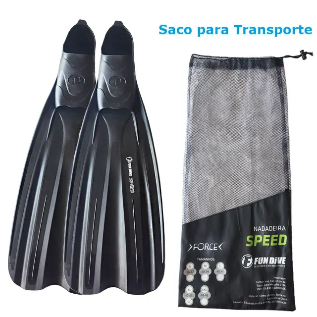 Nadadeira Pé Fechado Fun Dive Speed · Pala em Polipropileno para Apneia e Pesca Sub - Imagem 4
