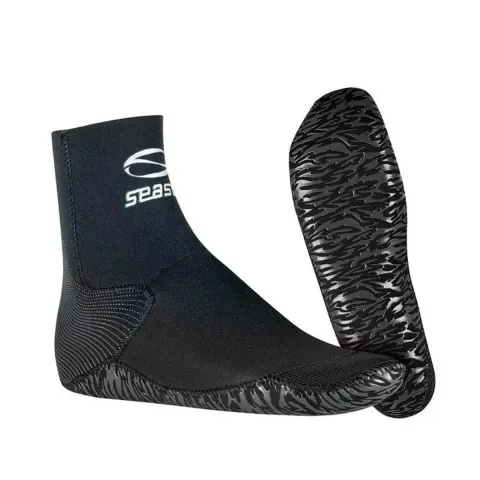 Meia de Neoprene Seasub 3mm com Solado Antiderrapante para Mergulho e Pesca Sub