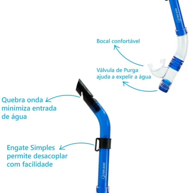 Kit Completo de Mergulho com Máscara, Snorkel, Mochila e Capinha Estanque - Imagem 20