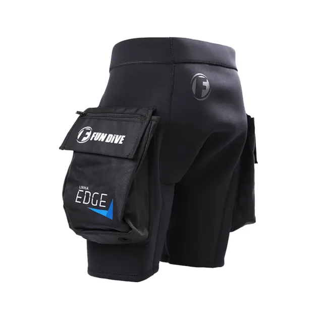 Bermuda de Neoprene 3mm Fun Dive Short-Tek · Mergulho Técnico com Bolsos e D-ring - Imagem 3