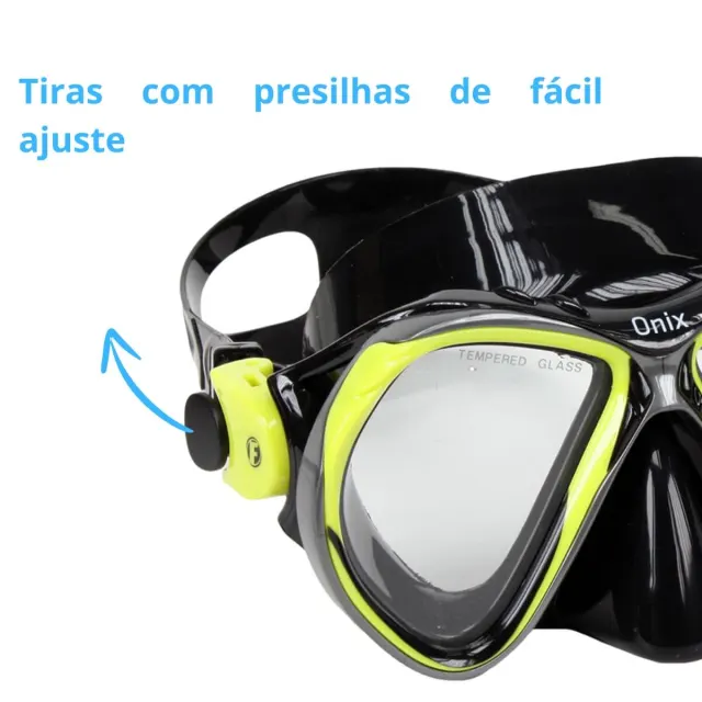 Máscara de Mergulho Onix Fun Dive em Silicone com Lentes de Vidro Temperado - Imagem 7