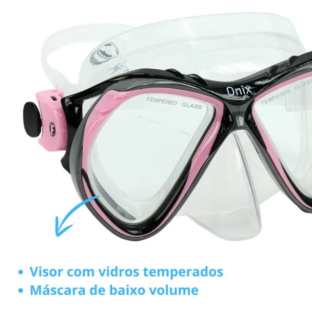 Máscara de Mergulho Onix Fun Dive em Silicone com Lentes de Vidro Temperado - Imagem 20