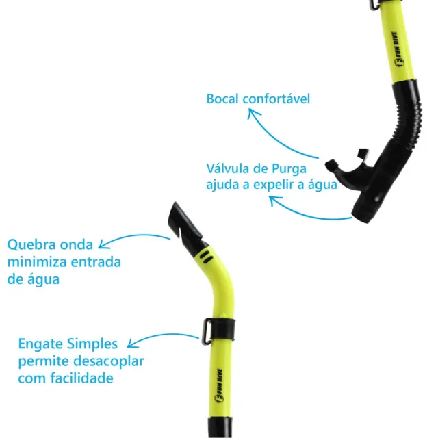 Kit Completo de Mergulho com Máscara, Snorkel, Mochila e Capinha Estanque - Imagem 4