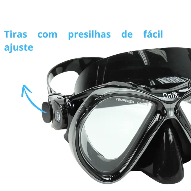 Máscara de Mergulho Onix Fun Dive em Silicone com Lentes de Vidro Temperado - Imagem 11