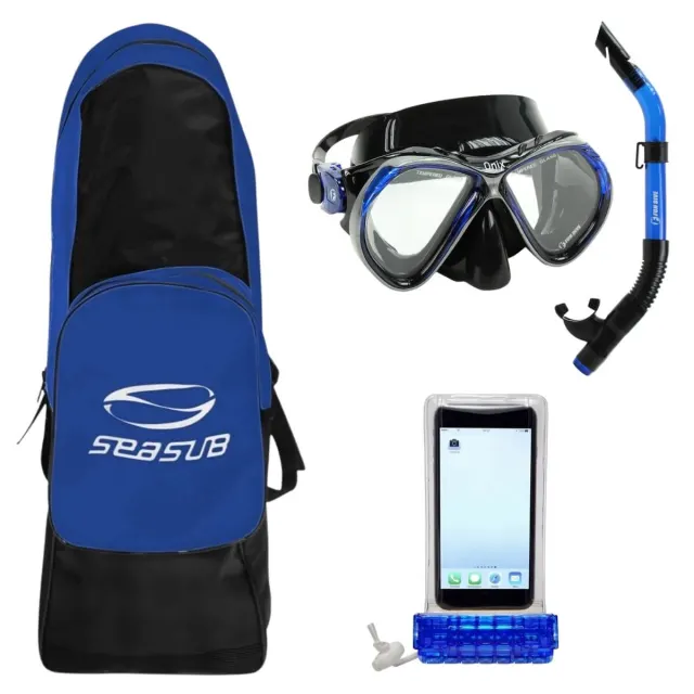 Kit Completo de Mergulho com Máscara, Snorkel, Mochila e Capinha Estanque - Imagem 5