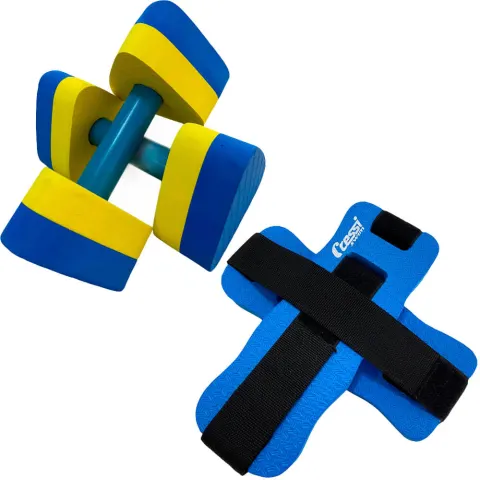 Kit Natação Hidroginástica Caneleira Halter 1-2 kg