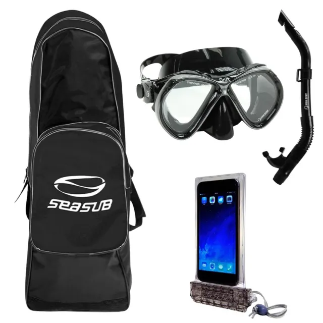 Kit Completo de Mergulho com Máscara, Snorkel, Mochila e Capinha Estanque - Imagem 9