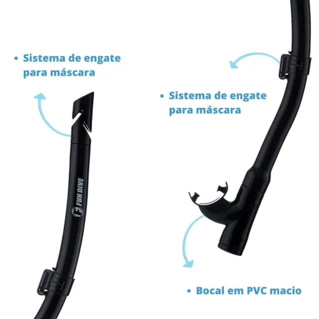 SK-03, Snorkel bocal PVC macio com válvula Infantil - Imagem 2