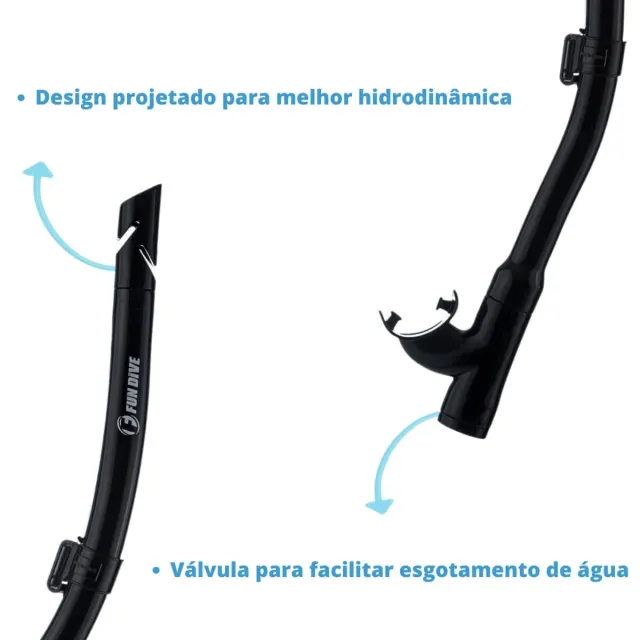 SK-03, Snorkel bocal PVC macio com válvula Infantil - Imagem 3