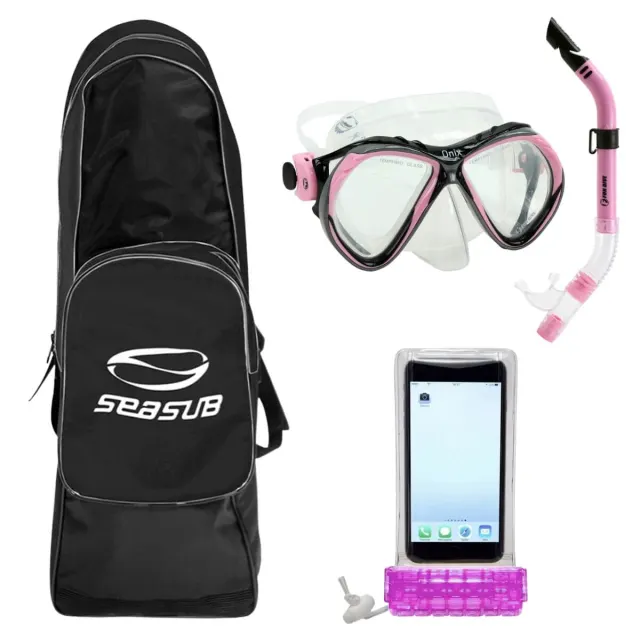 Kit Completo de Mergulho com Máscara, Snorkel, Mochila e Capinha Estanque - Imagem 13