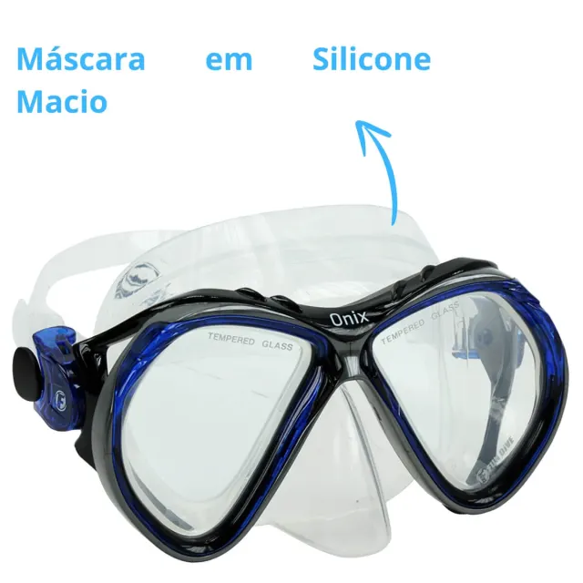 Máscara de Mergulho Onix Fun Dive em Silicone com Lentes de Vidro Temperado - Imagem 14