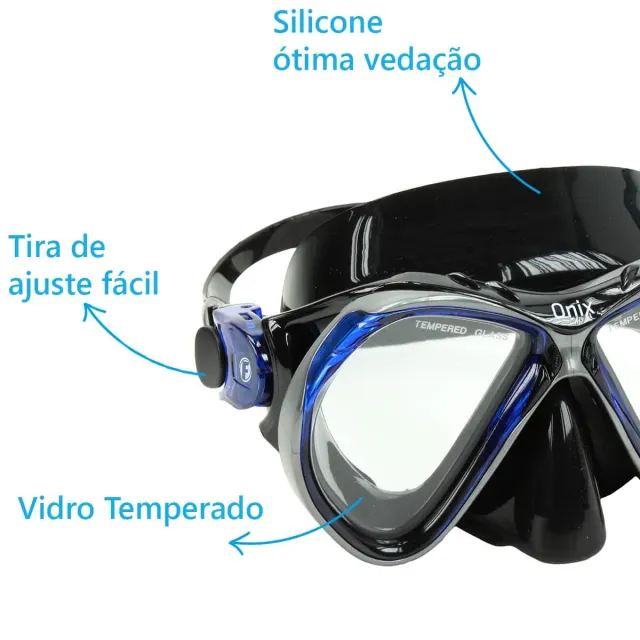 Kit Completo de Mergulho com Máscara, Snorkel, Mochila e Capinha Estanque - Imagem 7