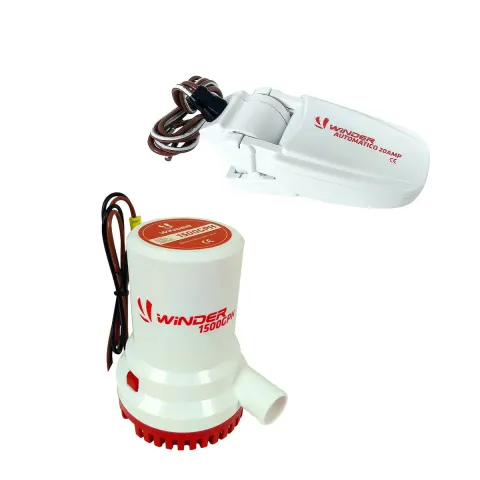 Kit Bomba de Porão 1500GPH 12V + Interruptor Automático Winder
