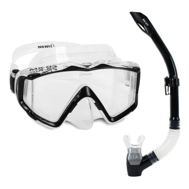 KIT MX-03 SK-07, Máscara Visão Panorâmica Snorkel com válvula - Imagem 3