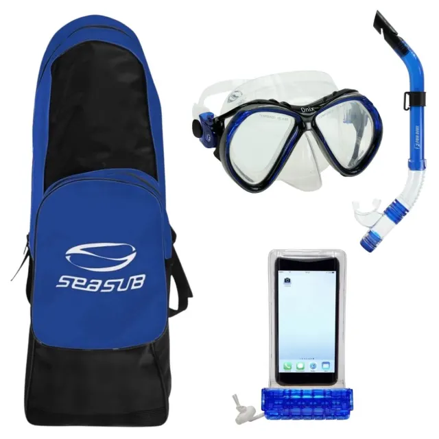 Kit Completo de Mergulho com Máscara, Snorkel, Mochila e Capinha Estanque - Imagem 17