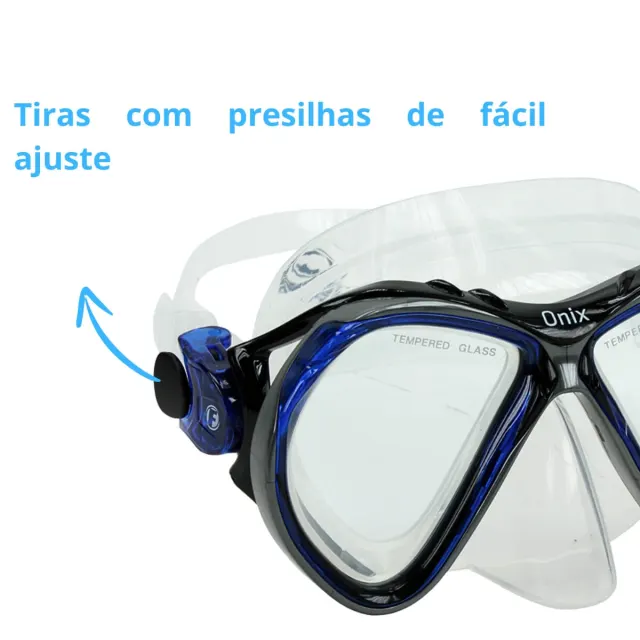 Máscara de Mergulho Onix Fun Dive em Silicone com Lentes de Vidro Temperado - Imagem 15