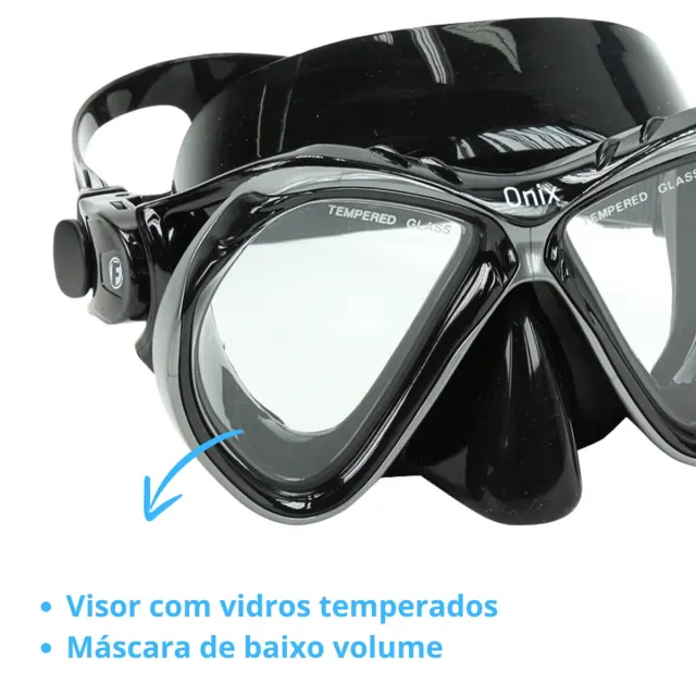 Máscara de Mergulho Onix Fun Dive em Silicone com Lentes de Vidro Temperado - Imagem 12