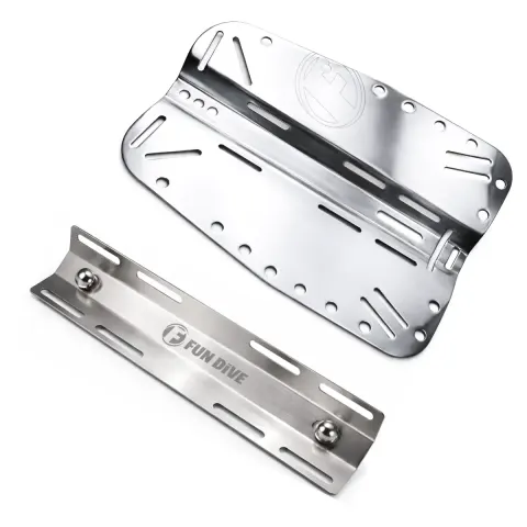 Kit Backplate Fun Dive em Aço Inox 304 com Adaptador ASA