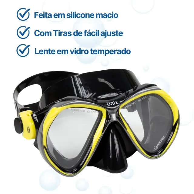 Kit Máscara Fun Dive Onix com Snorkel SK-05 ECO para Mergulho e Apneia - Imagem 13
