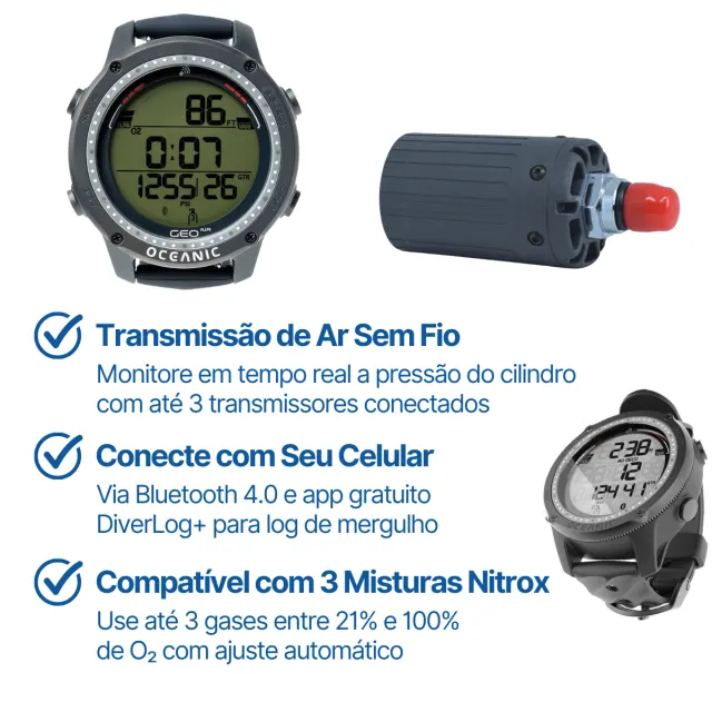 KIT GEO AIR + TRANSMISSOR, Computador - Preto - Imagem 2
