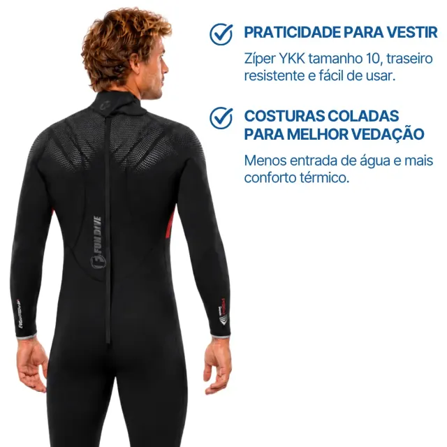 Roupa de Neoprene 7mm para Mergulho Fun Dive Neoflex Super Stretch - Imagem 11
