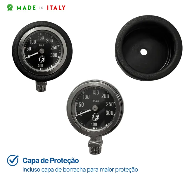 FDMNT45Manômetro Fun Dive 300 Bar com Mostrador de 4,5cm sem Mangueira - Imagem 3