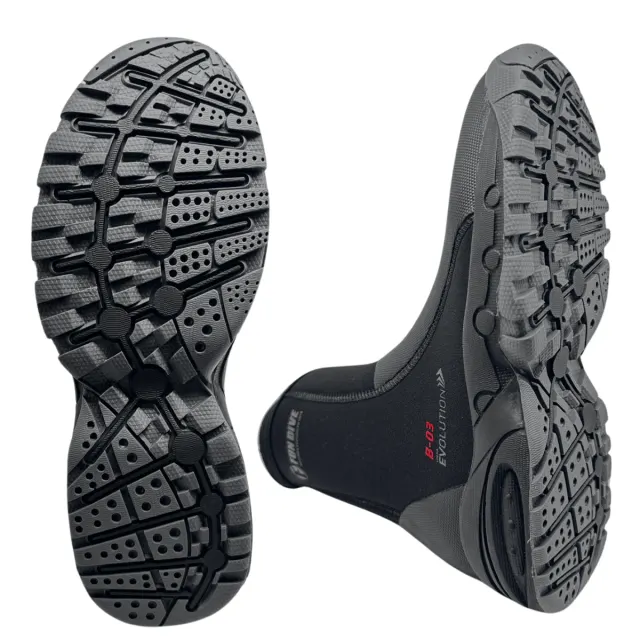 Bota de Neoprene Semi-Seca 5mm para Mergulho Fun Dive B-03 Zíper YKK - Imagem 6