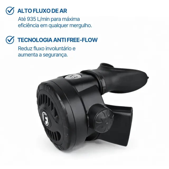 Kit Regulador de Mergulho Fun Dive RX-02 Yoke + X-3 — 1º e 2º Estágios - Imagem 6