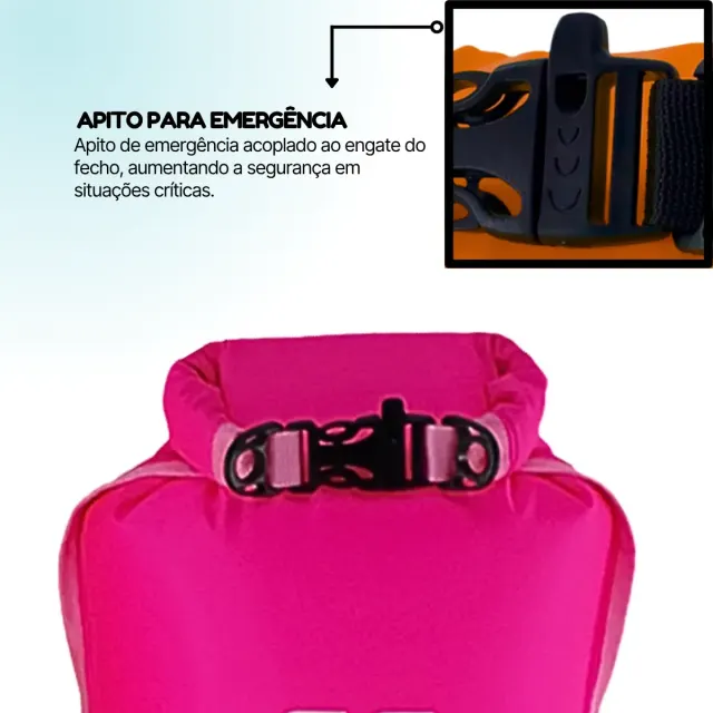 Boia de Natação Aquon 28L para Águas Abertas — Dry Bag Estanque com Apito - Imagem 12