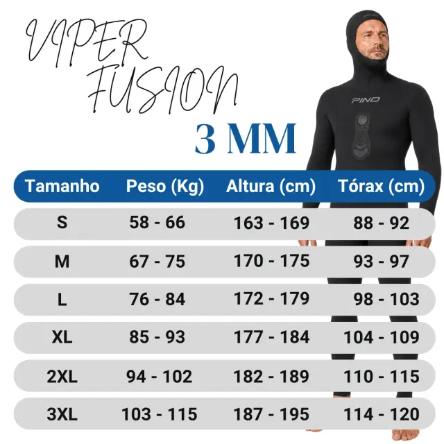 Roupa de Pesca Submarina Pino Viper Fusion 3mm Neoprene Duplo Nylon Conjunto - Imagem 9