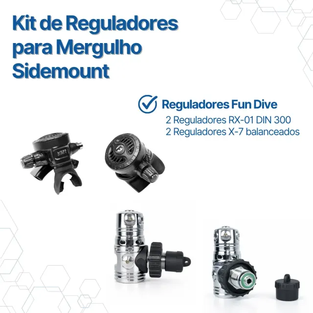 KIT SIDE, Conjunto regulador para Sidemount - Imagem 2