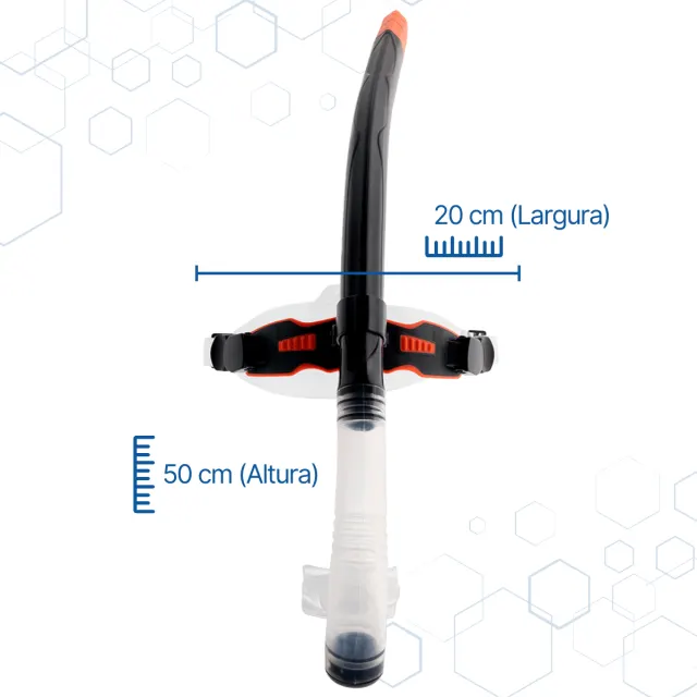 Snorkel Frontal de Natação Cetus Aires Pro Respirador para Treino de Técnica - Imagem 2