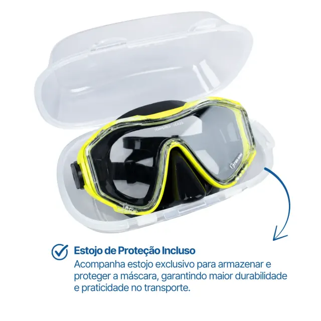 Kit de Mergulho Fun Dive Máscara Sunset em Silicone + Snorkel SK-09 - Imagem 7