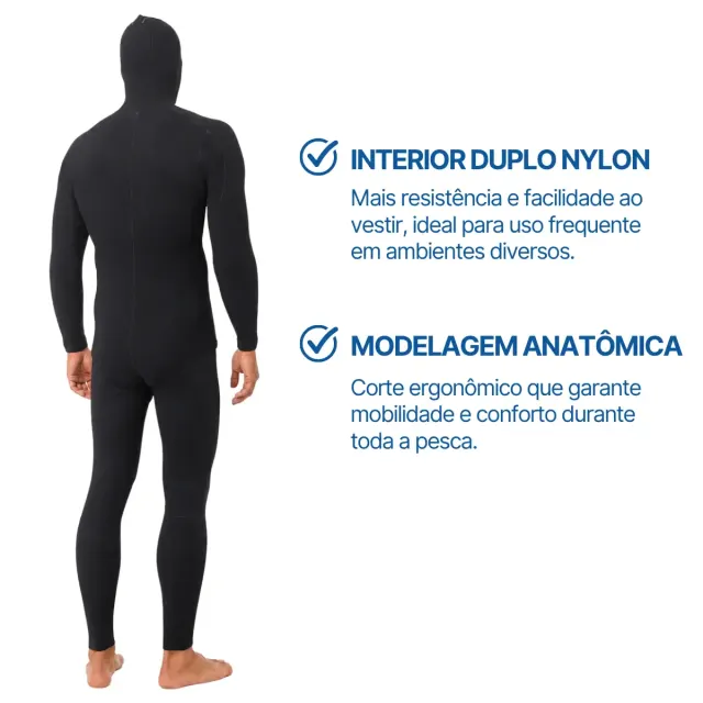 Roupa de Pesca Submarina Pino Viper Fusion 3mm Neoprene Duplo Nylon Conjunto - Imagem 8