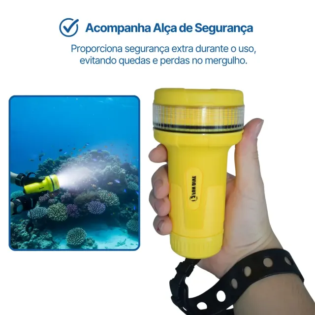 Lanterna de Mergulho Thor LED Fun Dive 150 Lumens à Prova d'Água até 50 m - Imagem 4
