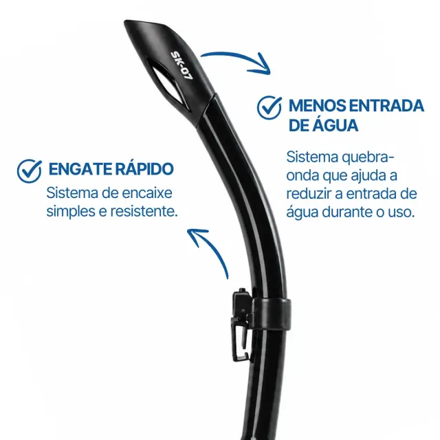 SK-07, Snorkel com válvula e Quebra Onda - Imagem 3