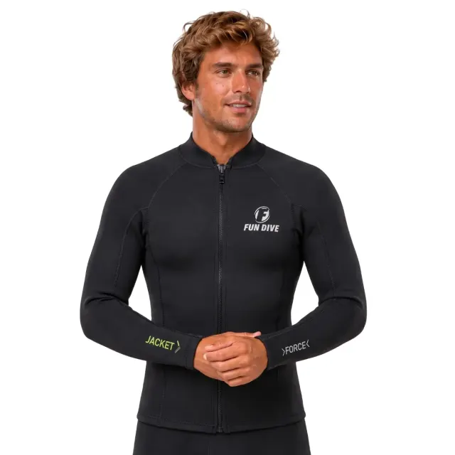 Jaqueta de Neoprene 1.5mm Fun Dive · Manga Longa com Zíper Frontal - Imagem 1