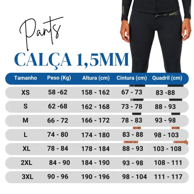 Conjunto de Neoprene 1.5mm Fun Dive · Jaqueta com Zíper + Calça - Imagem 9