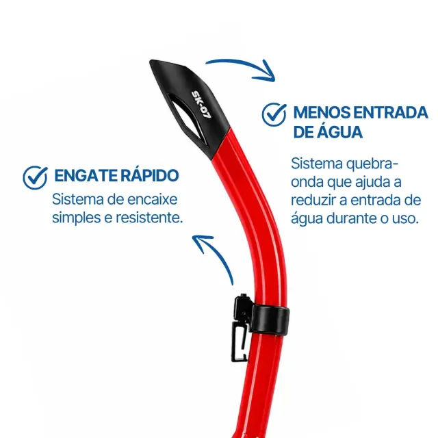 SK-07, Snorkel com válvula e Quebra Onda - Imagem 9