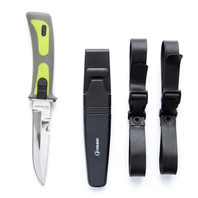 Faca de Mergulho K-02 Fun Dive Inox com Bainha - Imagem 2