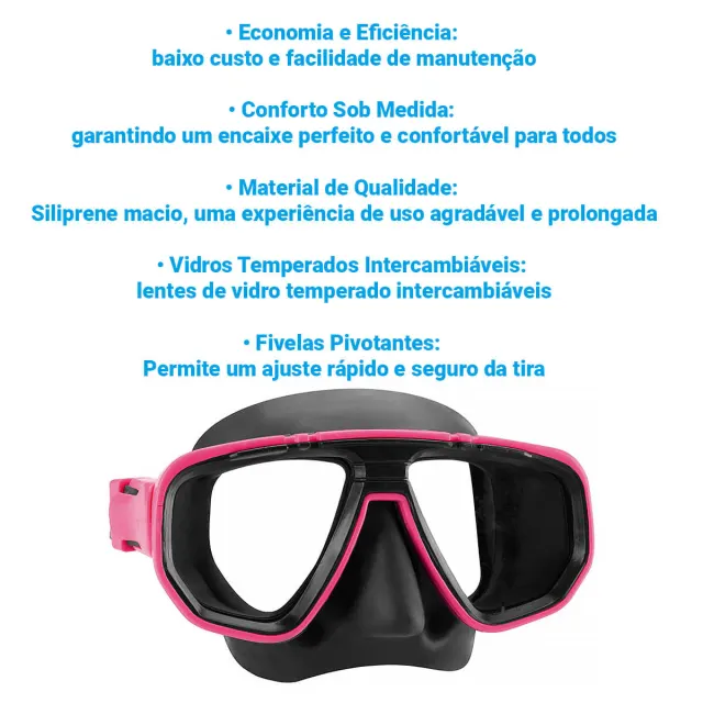 Máscara de Mergulho Seasub DUA com Lentes de Vidro Temperado e Ajuste Rápido - Imagem 15