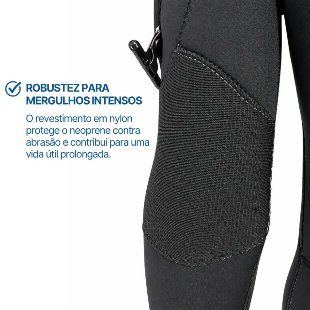Roupa de Mergulho Semi Seca Patagonic 7mm Pino - Neoprene com Zíper Seco YKK e Capuz - Imagem 6