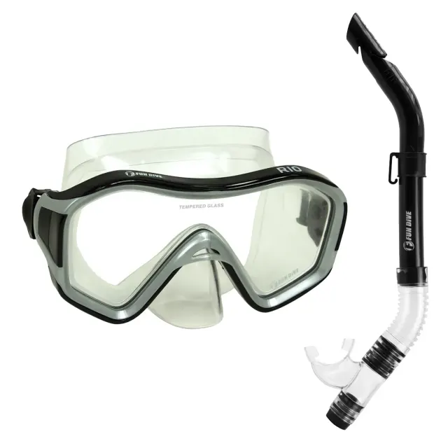 Kit Mergulho Fun Dive Máscara Rio + Snorkel SK-09 para Snorkeling, Apneia e Pesca Submarina - Imagem 24