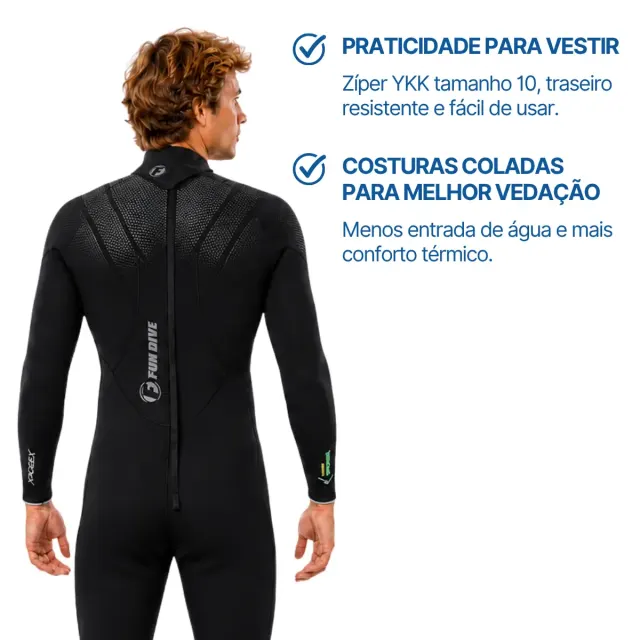 Roupa de Neoprene 7mm para Mergulho Fun Dive Neoflex Super Stretch - Imagem 4