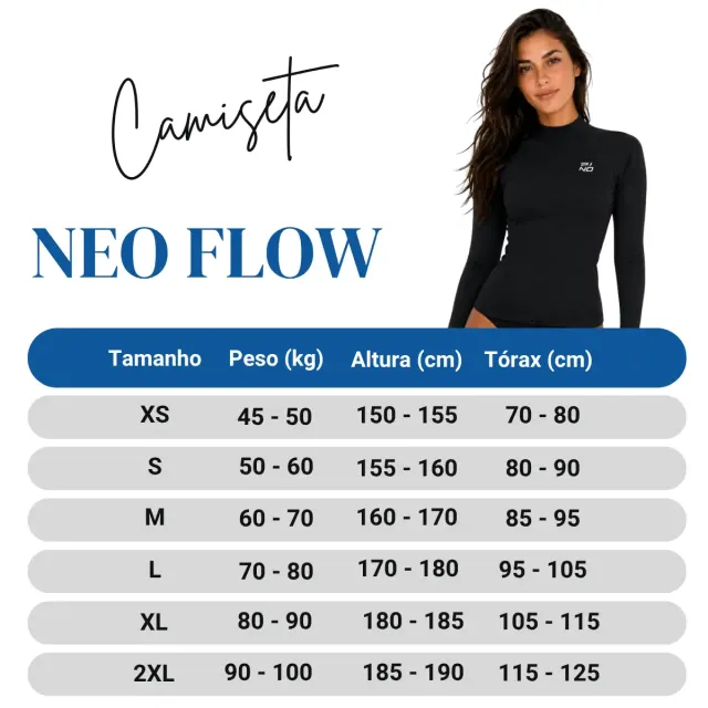 NEO FLOW ML FEM, Camiseta neoprene Feminina UV Manga Longa - Imagem 5