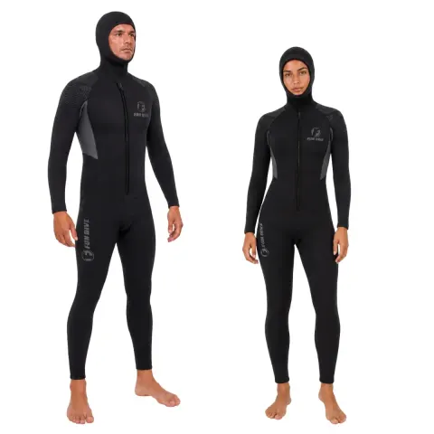 Kit Roupa Fun Dive Rocas 5mm com Colete e Capuz 3mm